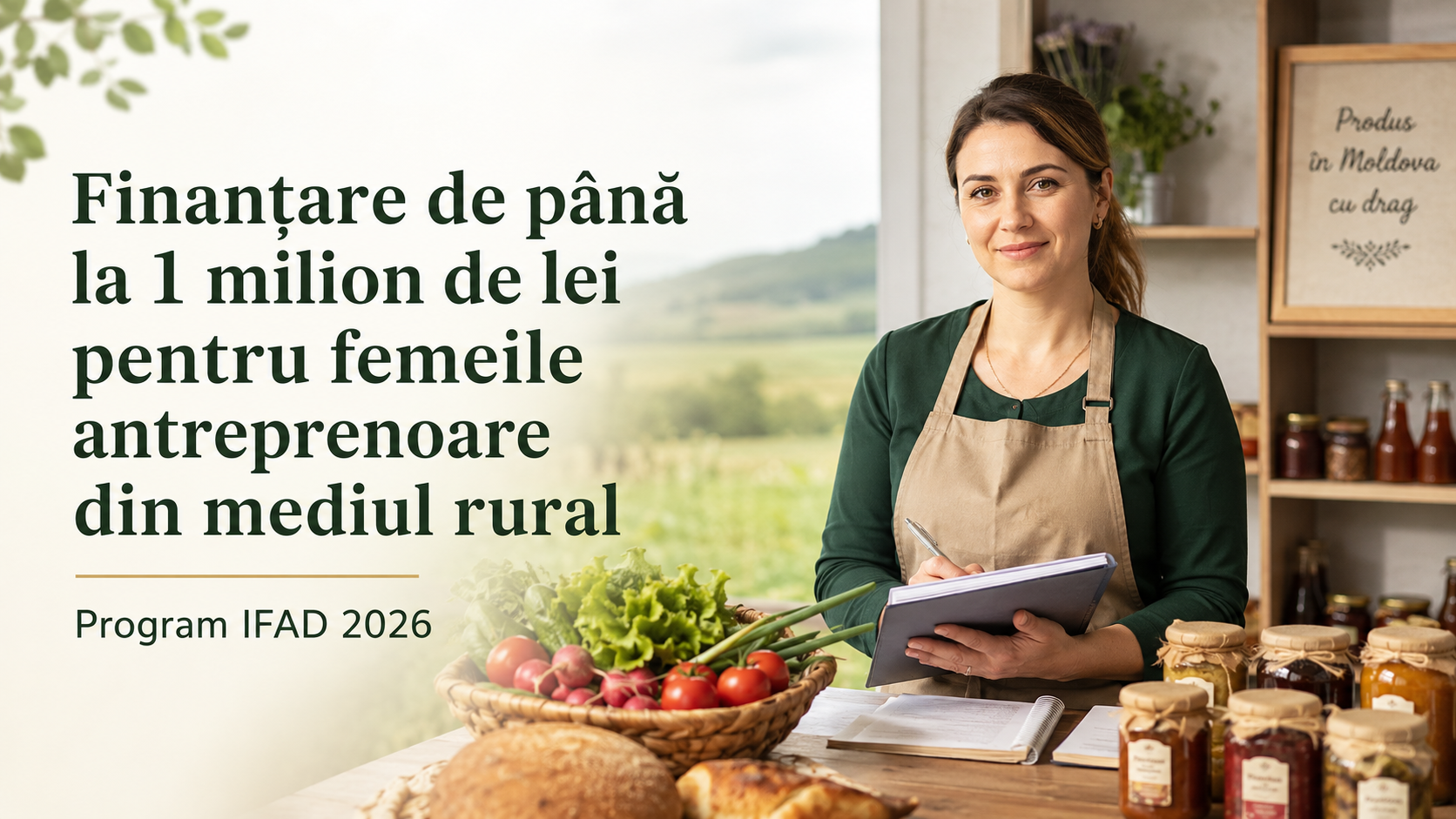 Finanțare de până la 1 milion de lei pentru femeile antreprenoare din mediul rural: ce trebuie să știi despre programul IFAD